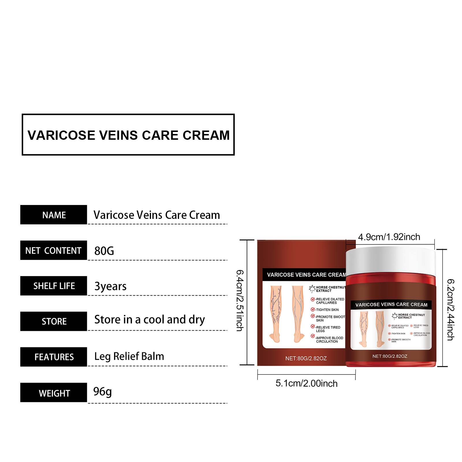 Leg Care Cream Muscle Joint Soothing Office Sitting Calf Daily Comfort Massage Balm