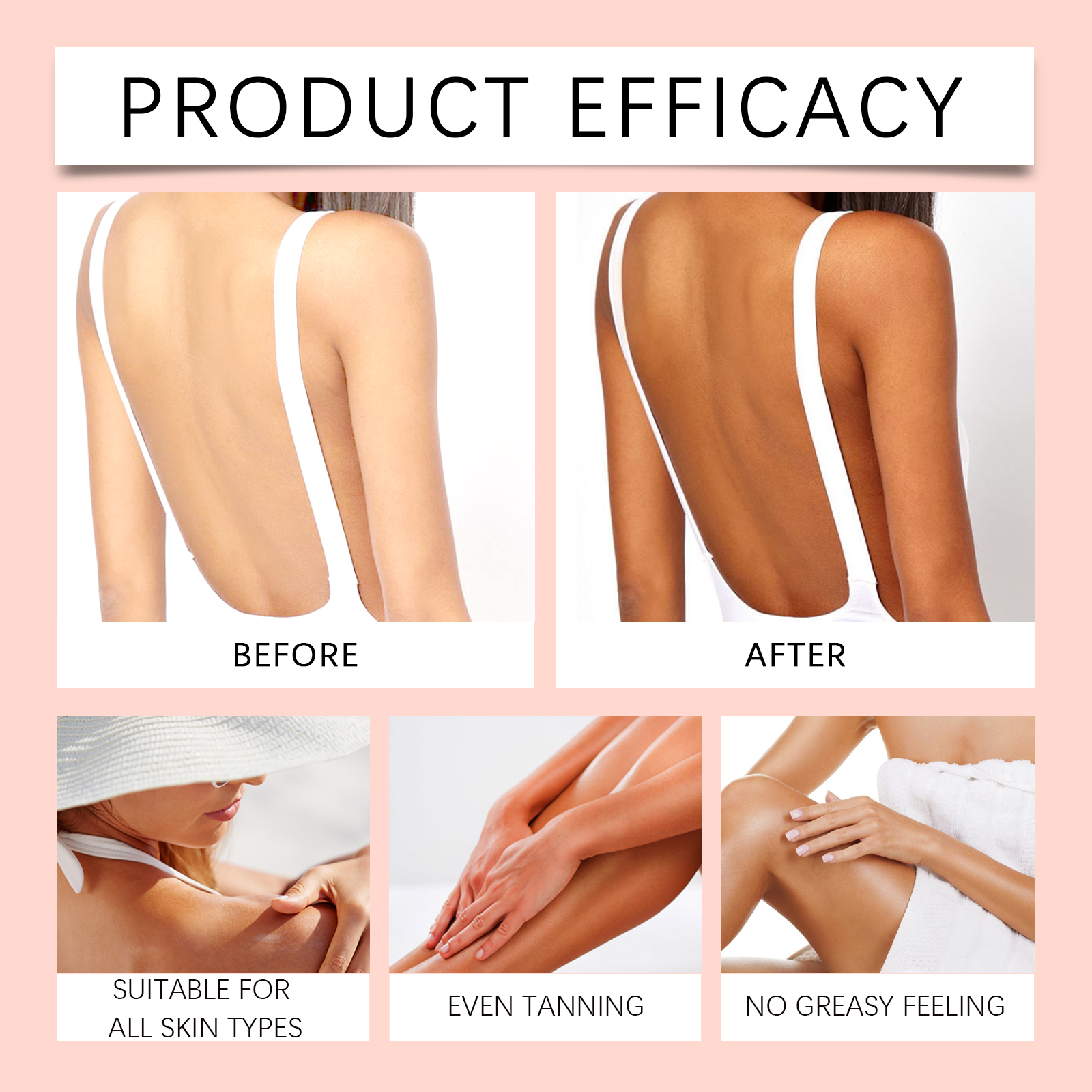 Herbal Self Tanning Essence Liquid Summer Beach Bronzing Wheat Skin Tone Body Moisturizing Care Serum Lotion