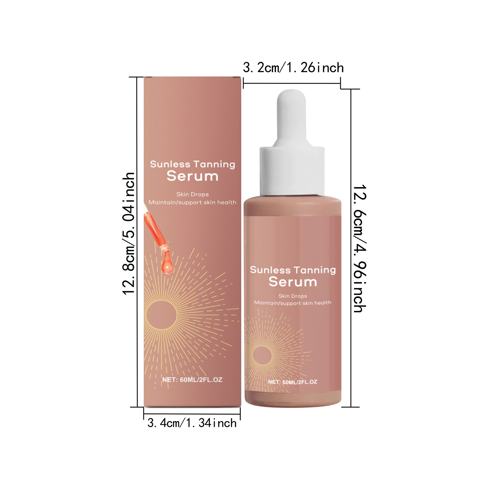 Herbal Self Tanning Essence Liquid Summer Beach Bronzing Wheat Skin Tone Body Moisturizing Care Serum Lotion