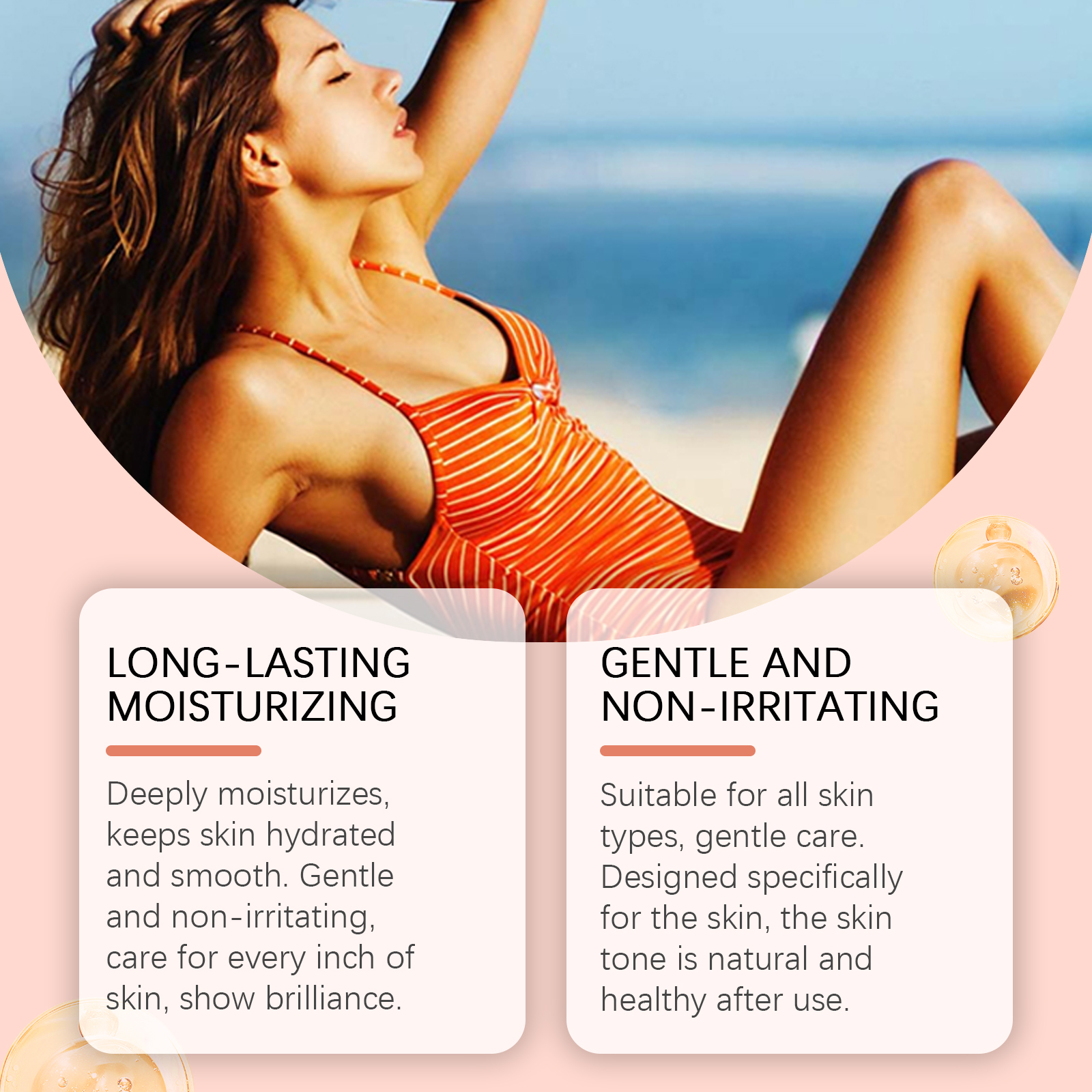Herbal Self Tanning Essence Liquid Summer Beach Bronzing Wheat Skin Tone Body Moisturizing Care Serum Lotion