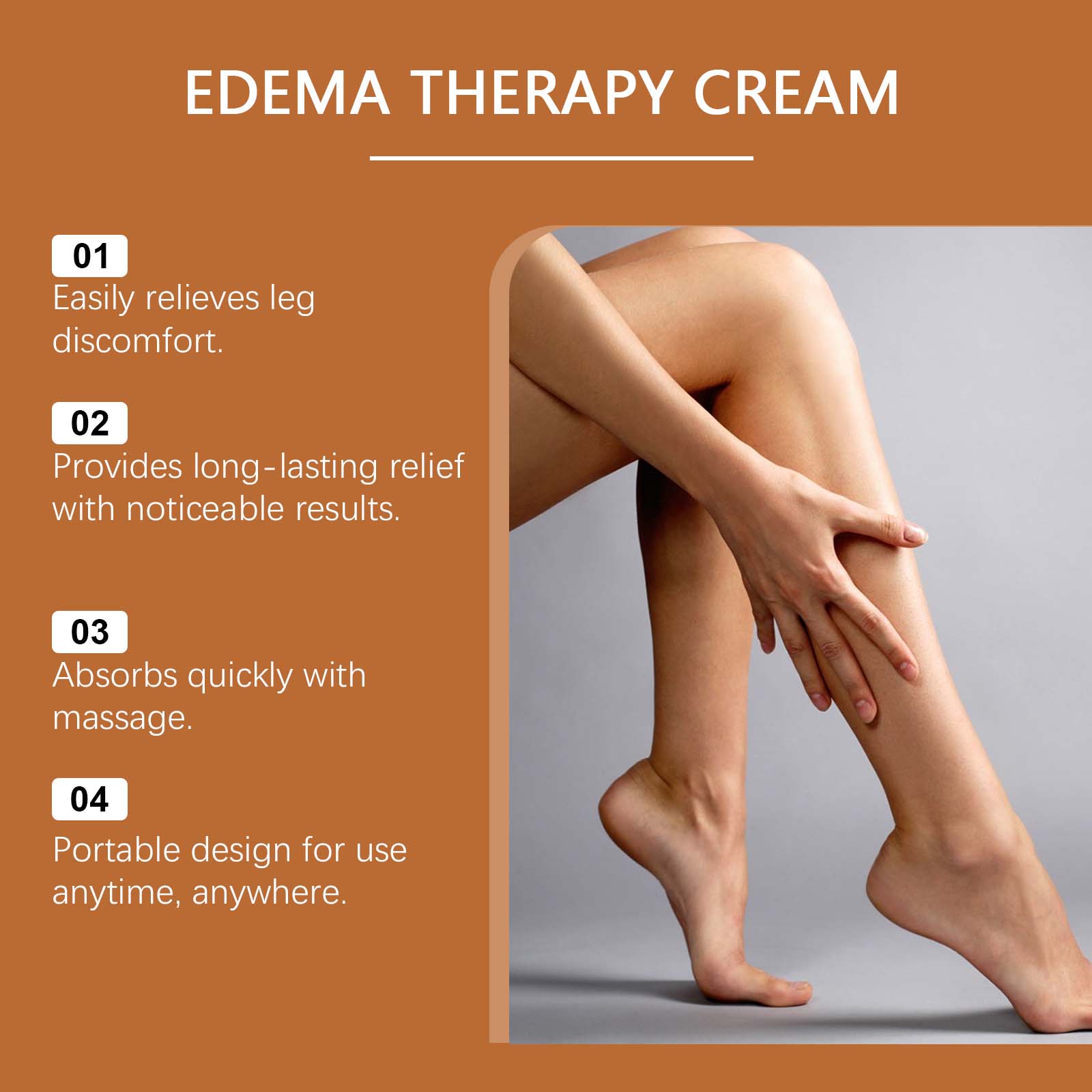 Leg Light Cream Daily Nourishing Refreshing Non Sticky Mild Care Soft Massage Gentle External Skin