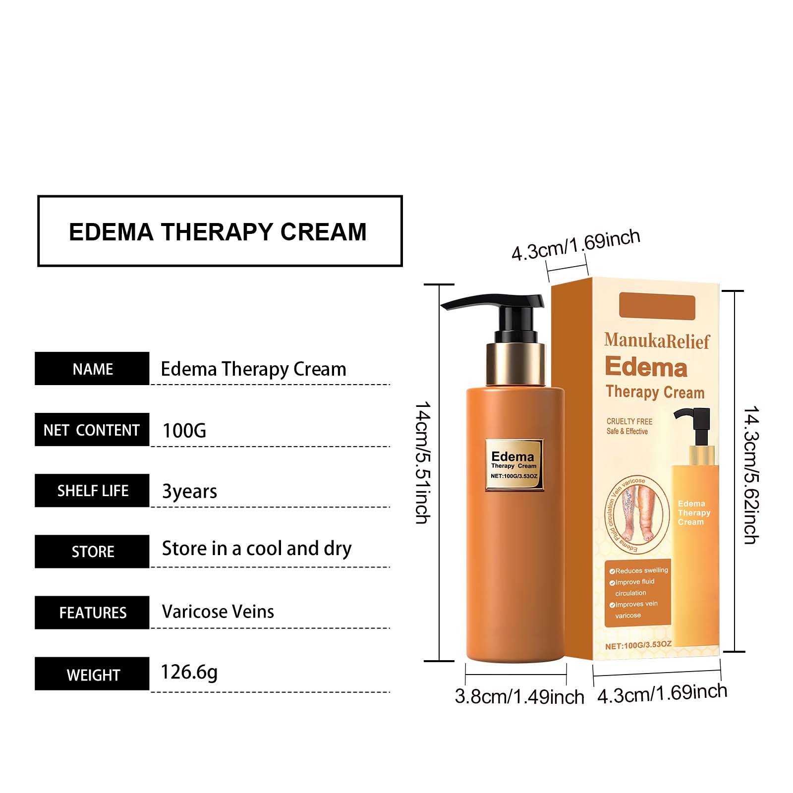Leg Light Cream Daily Nourishing Refreshing Non Sticky Mild Care Soft Massage Gentle External Skin