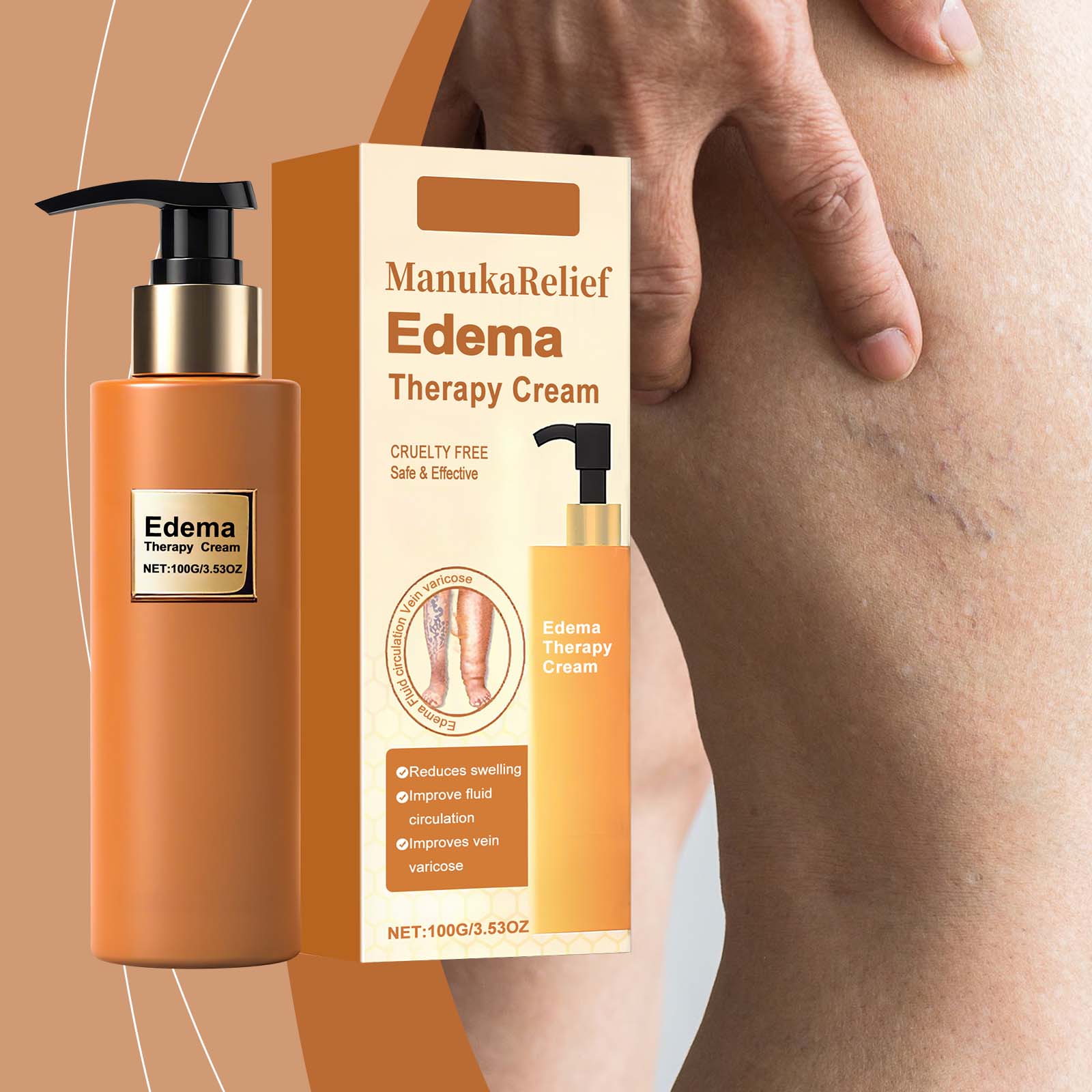 Leg Light Cream Daily Nourishing Refreshing Non Sticky Mild Care Soft Massage Gentle External Skin