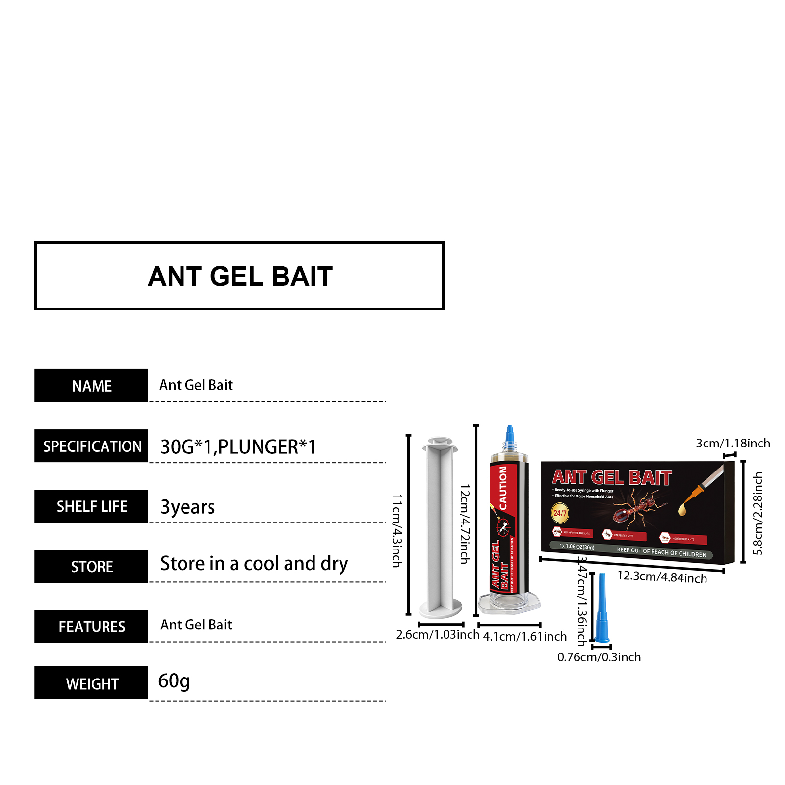 Ant Bait Attractant Pet Family Friendly Easy Operate Kitchen Bathroom Corner Daily Household