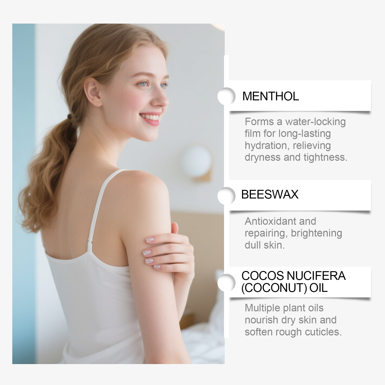 Pine Mint Christmas Body Balm Smooth Texture Hydrating Mild Soft Skin Easy Application