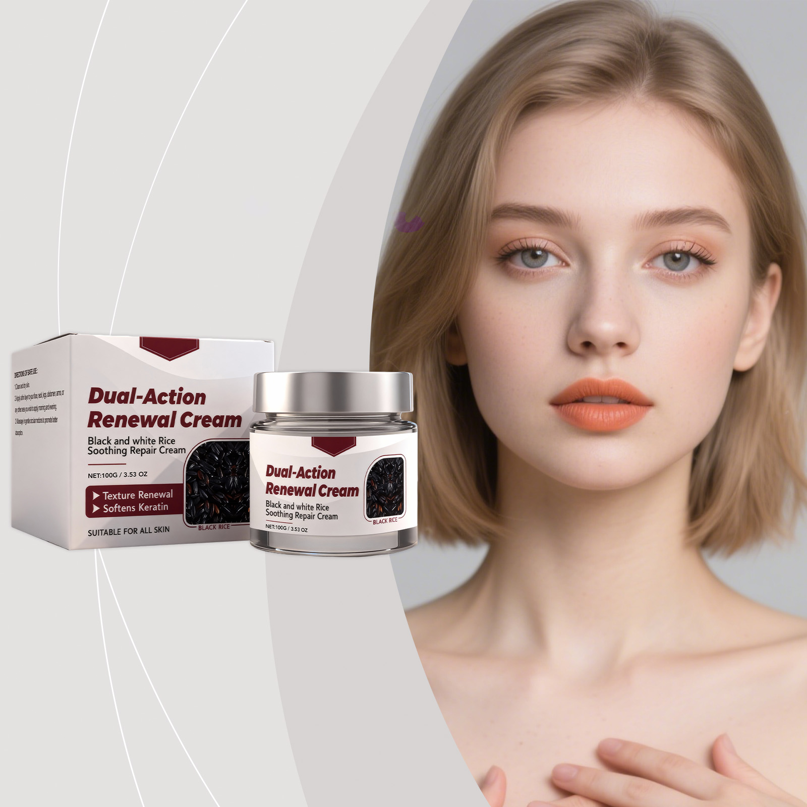 Facial Renewing Cream Mild Moisturizing Delicate Hydrating Silky Daily Smearing Skin Caring Lotion