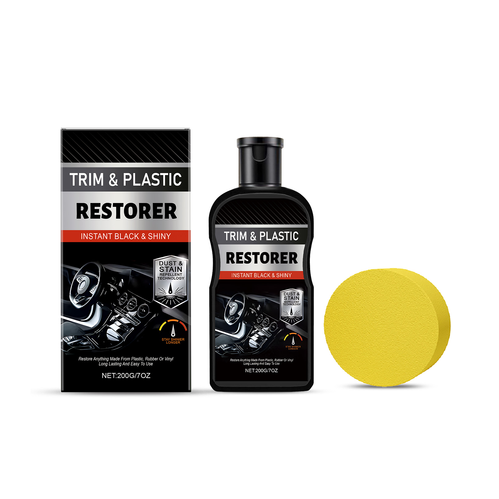Automotive Interior Renovation Care Set Leather Surface Cleaning Gloss Maintenance Plastic Renovation Paste