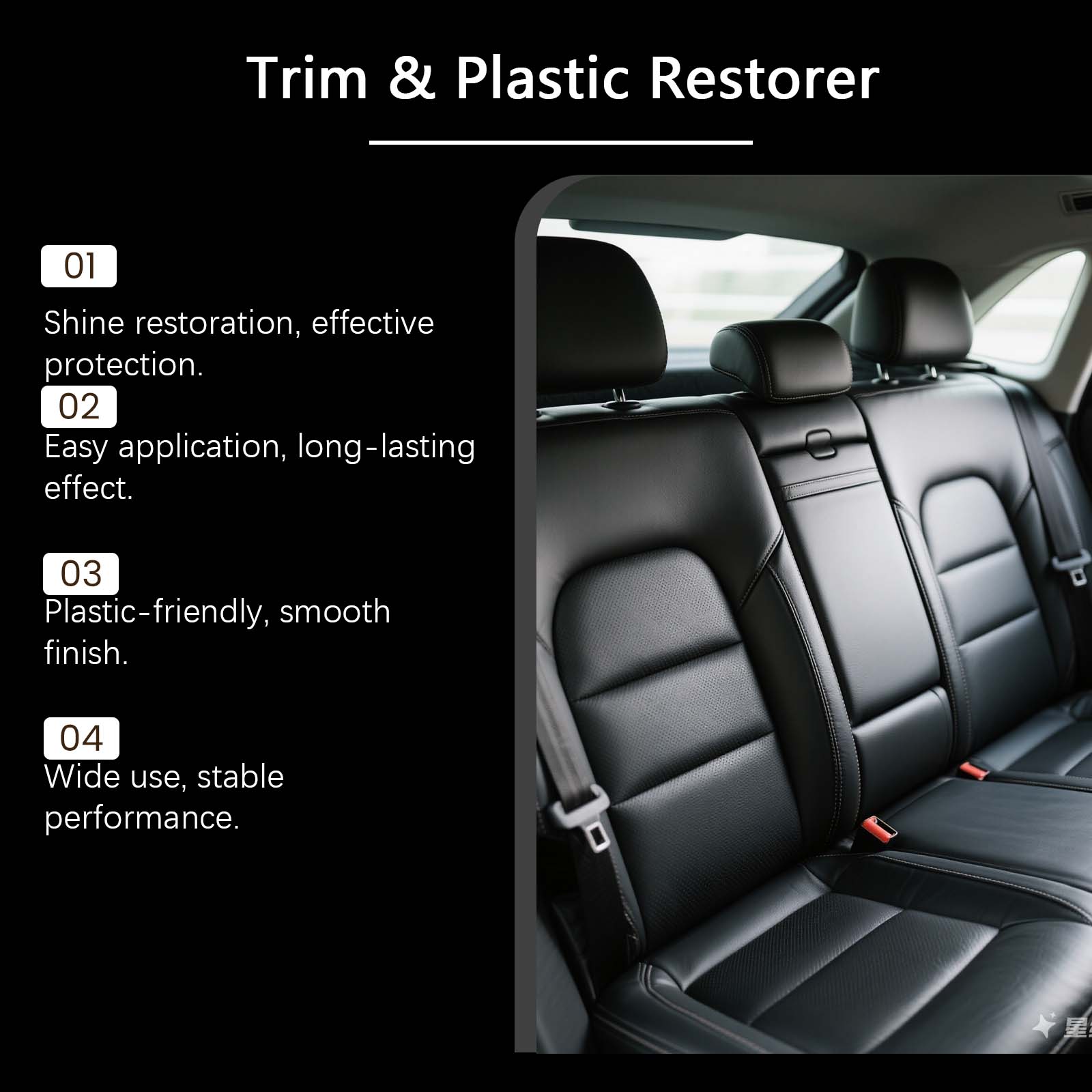 Automotive Interior Renovation Care Set Leather Surface Cleaning Gloss Maintenance Plastic Renovation Paste