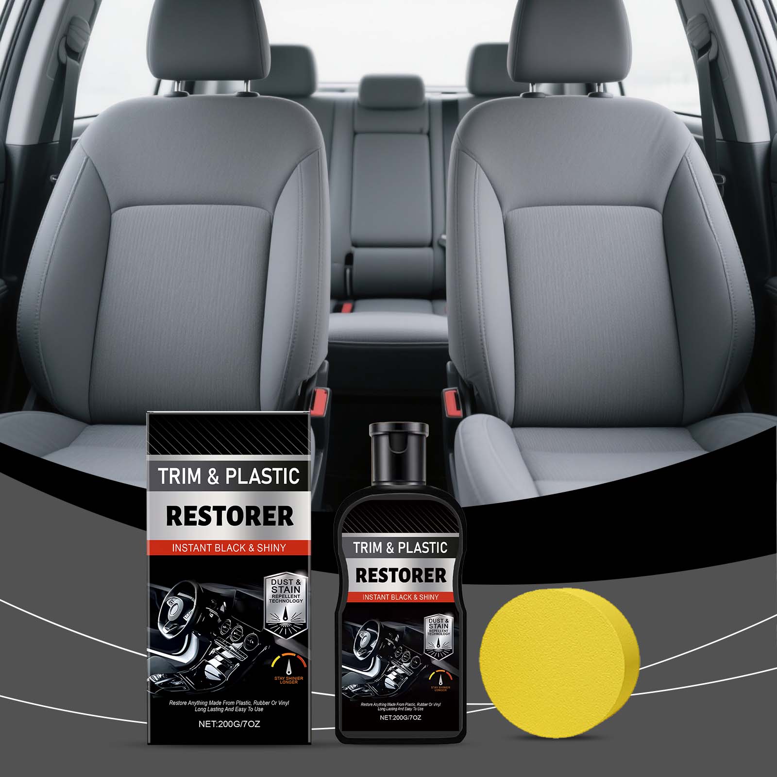Automotive Interior Renovation Care Set Leather Surface Cleaning Gloss Maintenance Plastic Renovation Paste