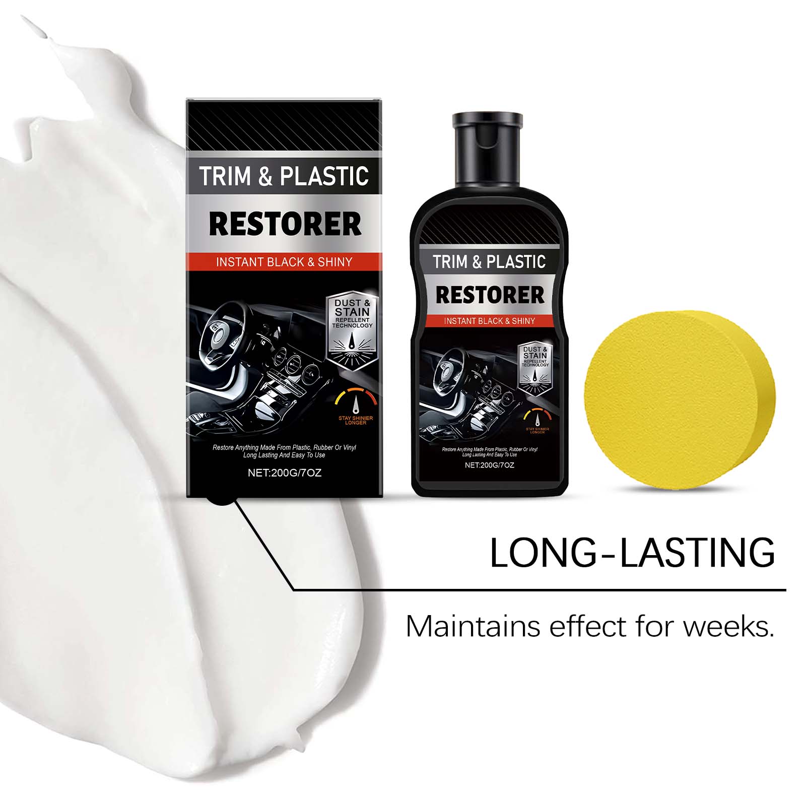 Automotive Interior Renovation Care Set Leather Surface Cleaning Gloss Maintenance Plastic Renovation Paste