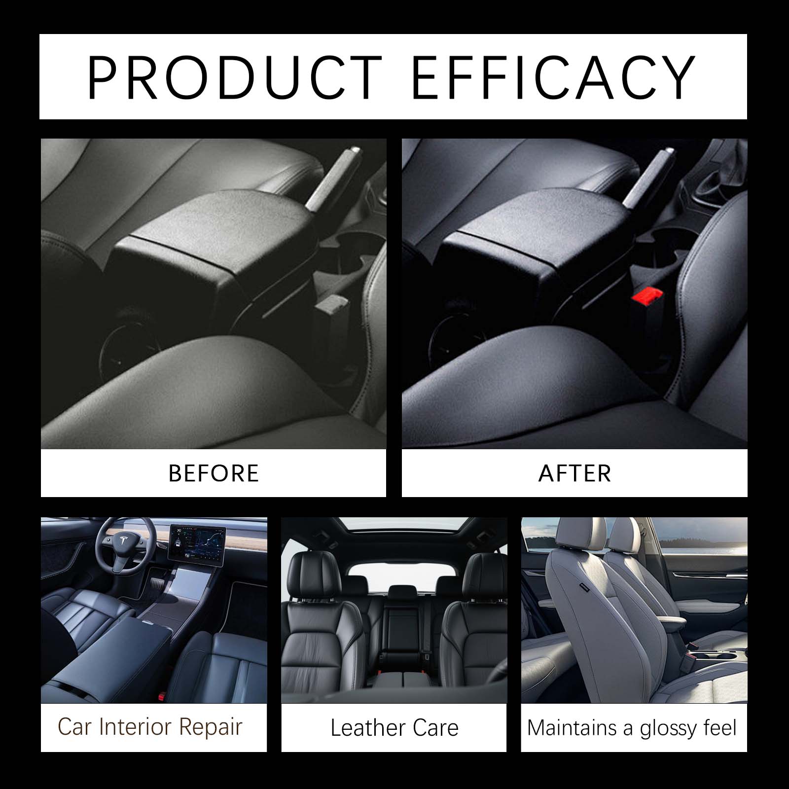 Automotive Interior Renovation Care Set Leather Surface Cleaning Gloss Maintenance Plastic Renovation Paste