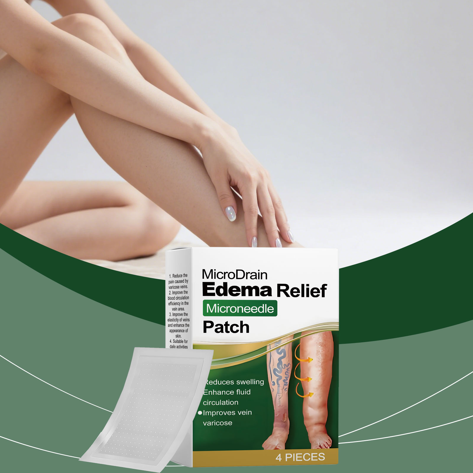 Leg Care Patch Daily Gentle Moisturizing Nourishing External Skin Relief Calming Leg Skincare Sticker