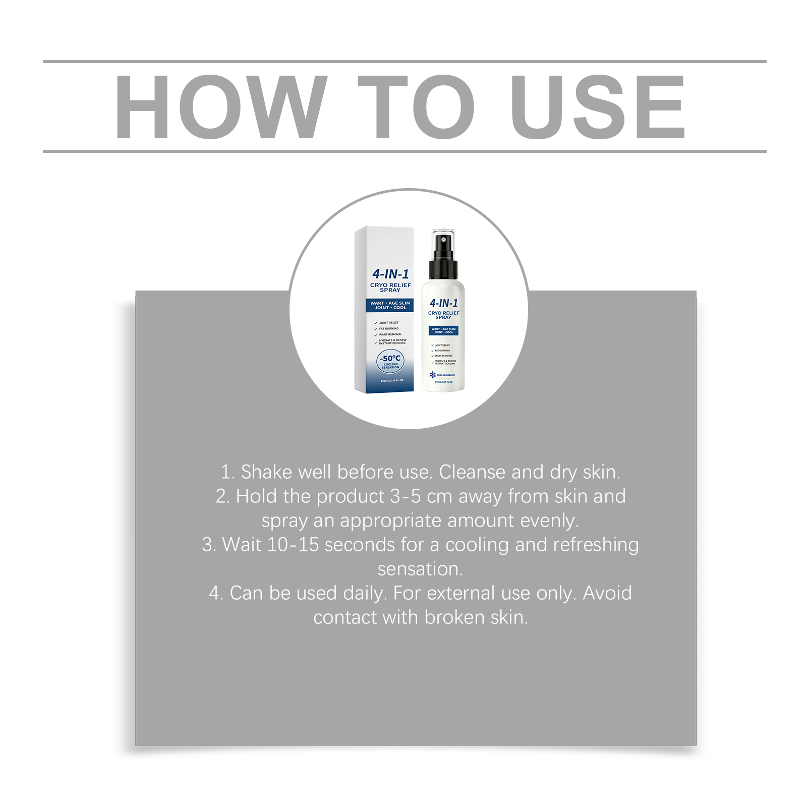 Joint Comfort Cool Spray Mild Cool Body Joint Refreshing Limbs Skin Daily Care