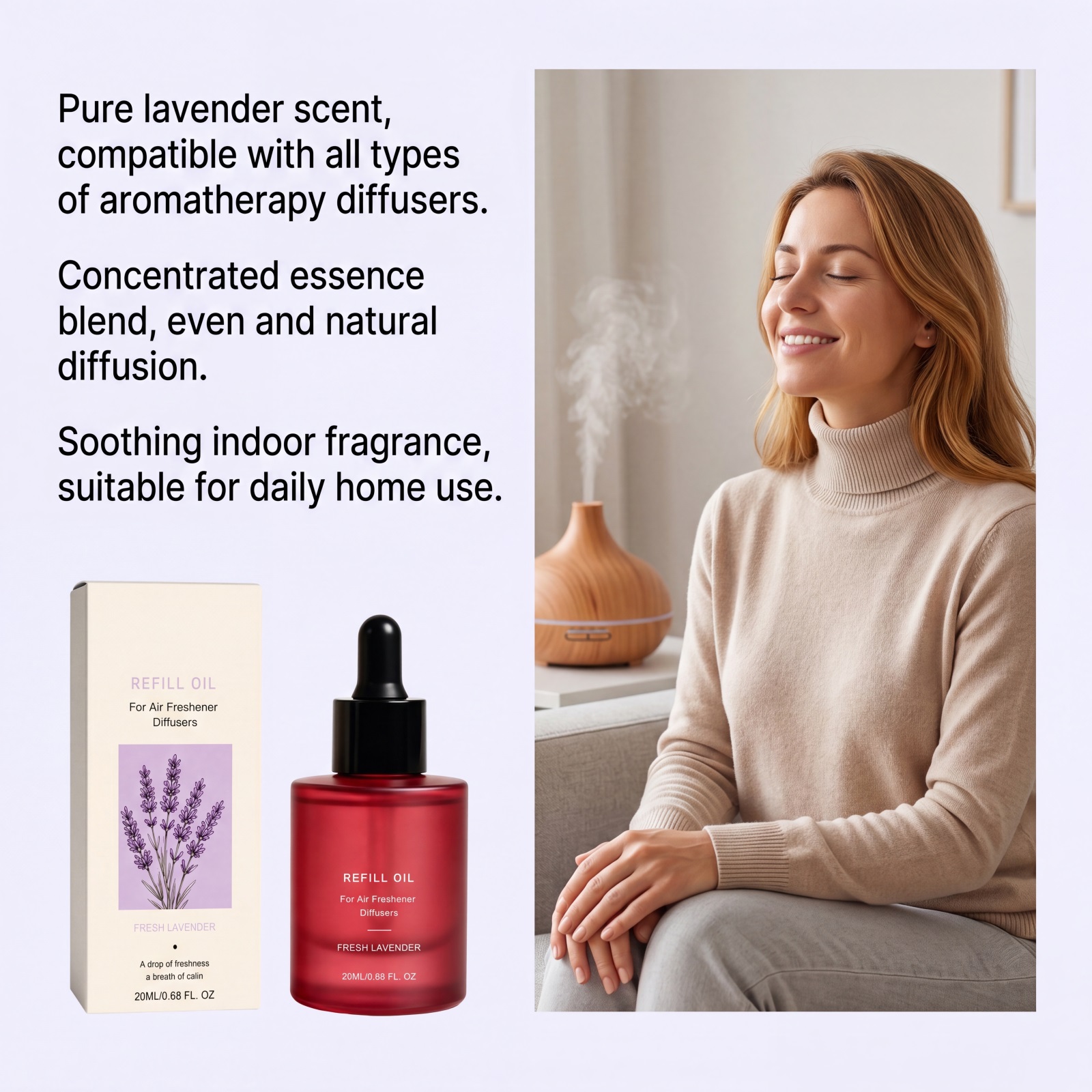 Fresh Lavender Aromatherapy Essential Oil Natural Long Lasting Fragrance Home Atmosphere Creation