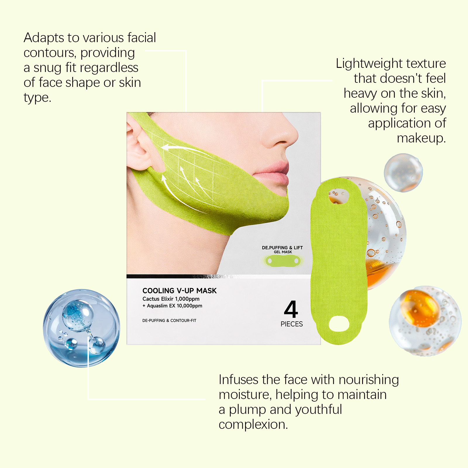 Facial Care Patch Gentle Light Comfortable Convenient Skin Chin Daily Fit Contour