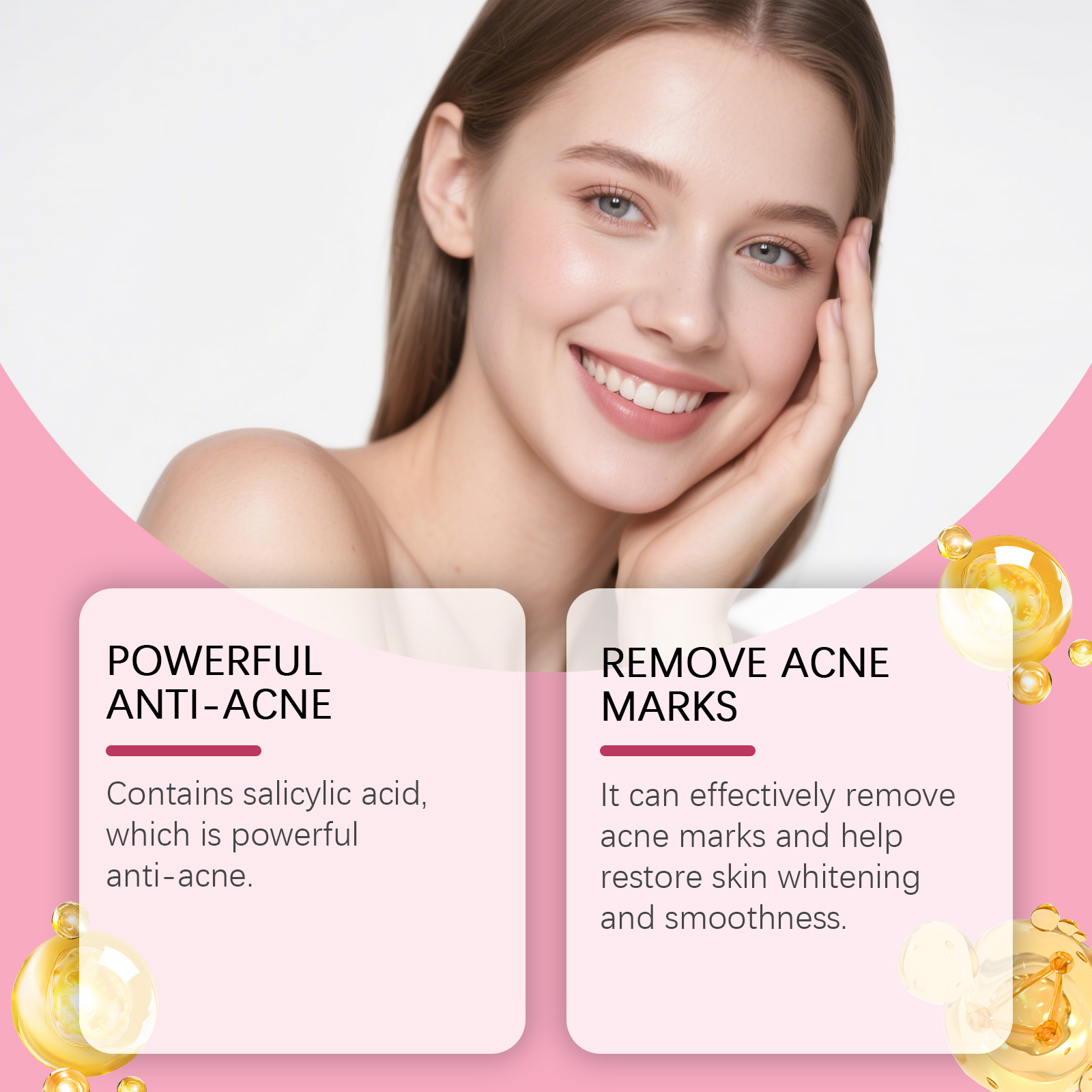 Facial Care Essence Cream Herbal Ingredients Mild Comfort Clean Facial Acne Skin Delicate Smooth