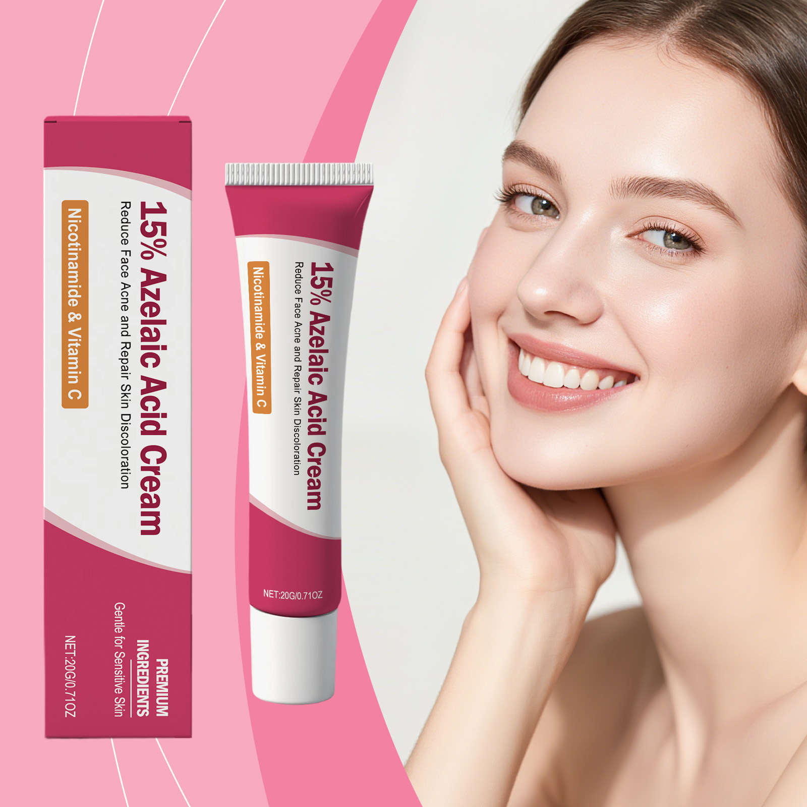 Facial Care Essence Cream Herbal Ingredients Mild Comfort Clean Facial Acne Skin Delicate Smooth