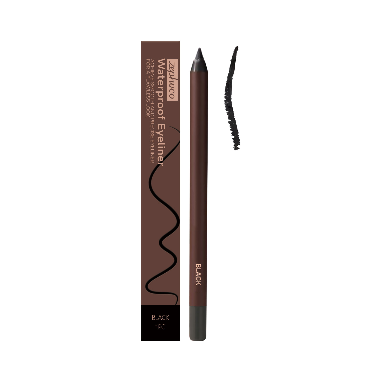 (Black) Waterproof Eyeliner Pen Eye Makeup Waterproof Non Smudge Smooth Fluent Eyeliner Gel Pencil Cosmetic For Eyes