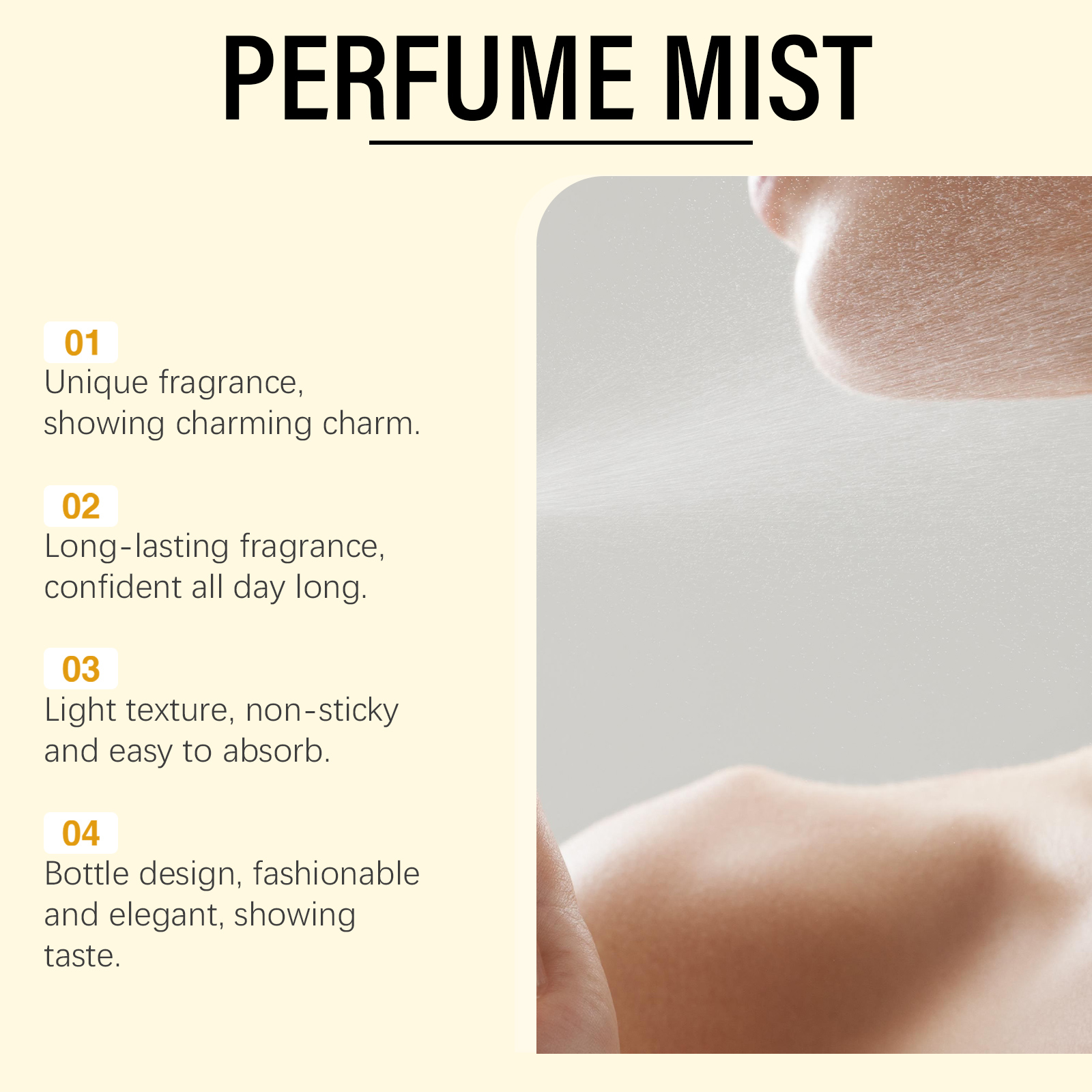 Ladies Perfume Spray Emit Gentle Natural Fragrance Long Lasting Rich Scent Elegant Romantic Perfume