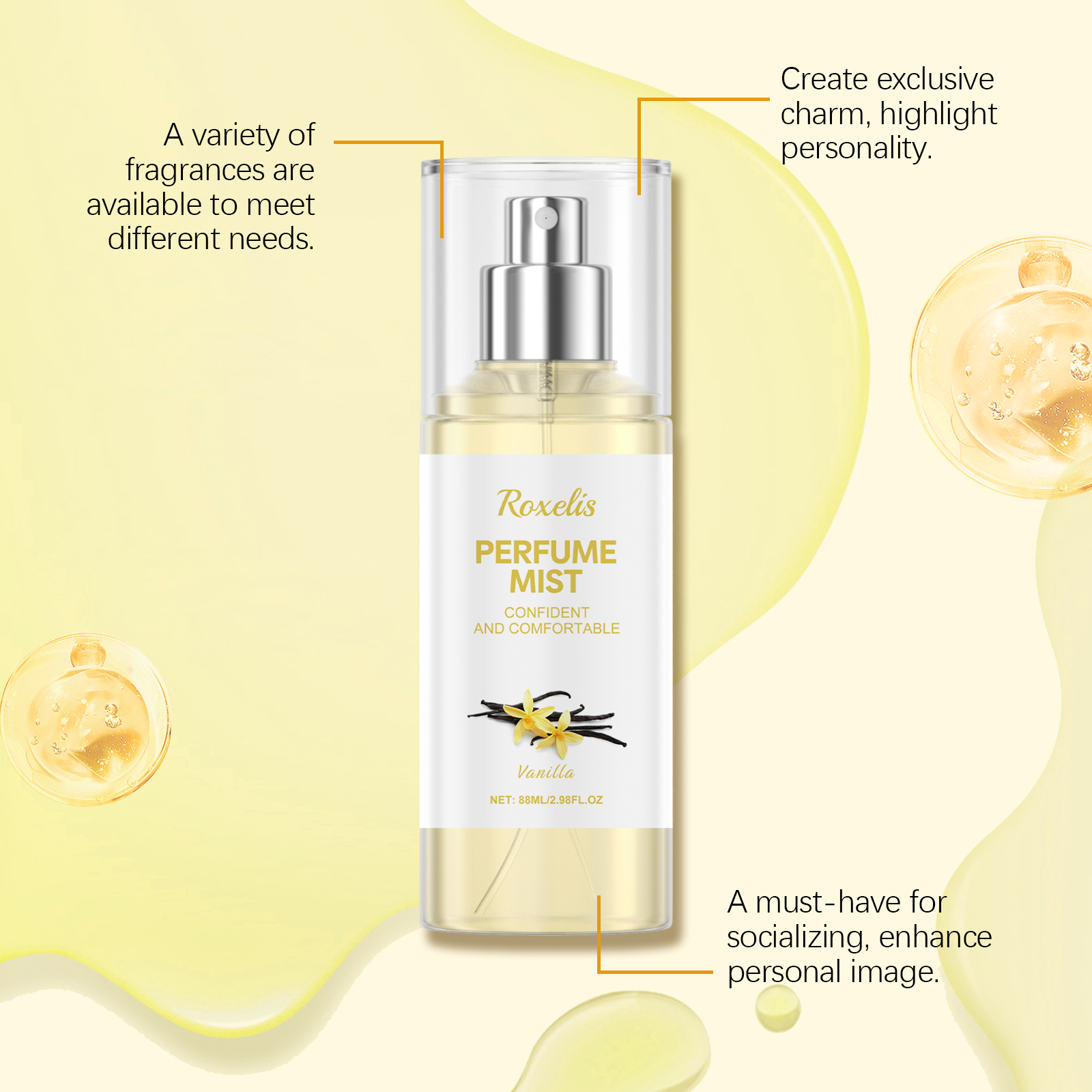 Ladies Perfume Spray Emit Gentle Natural Fragrance Long Lasting Rich Scent Elegant Romantic Perfume