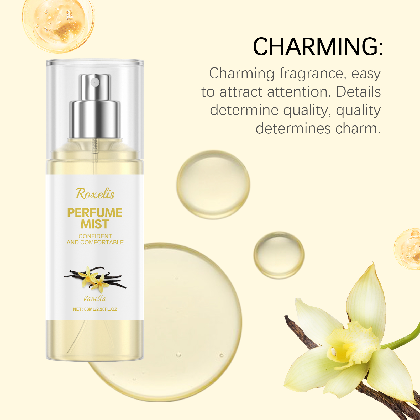 Ladies Perfume Spray Emit Gentle Natural Fragrance Long Lasting Rich Scent Elegant Romantic Perfume