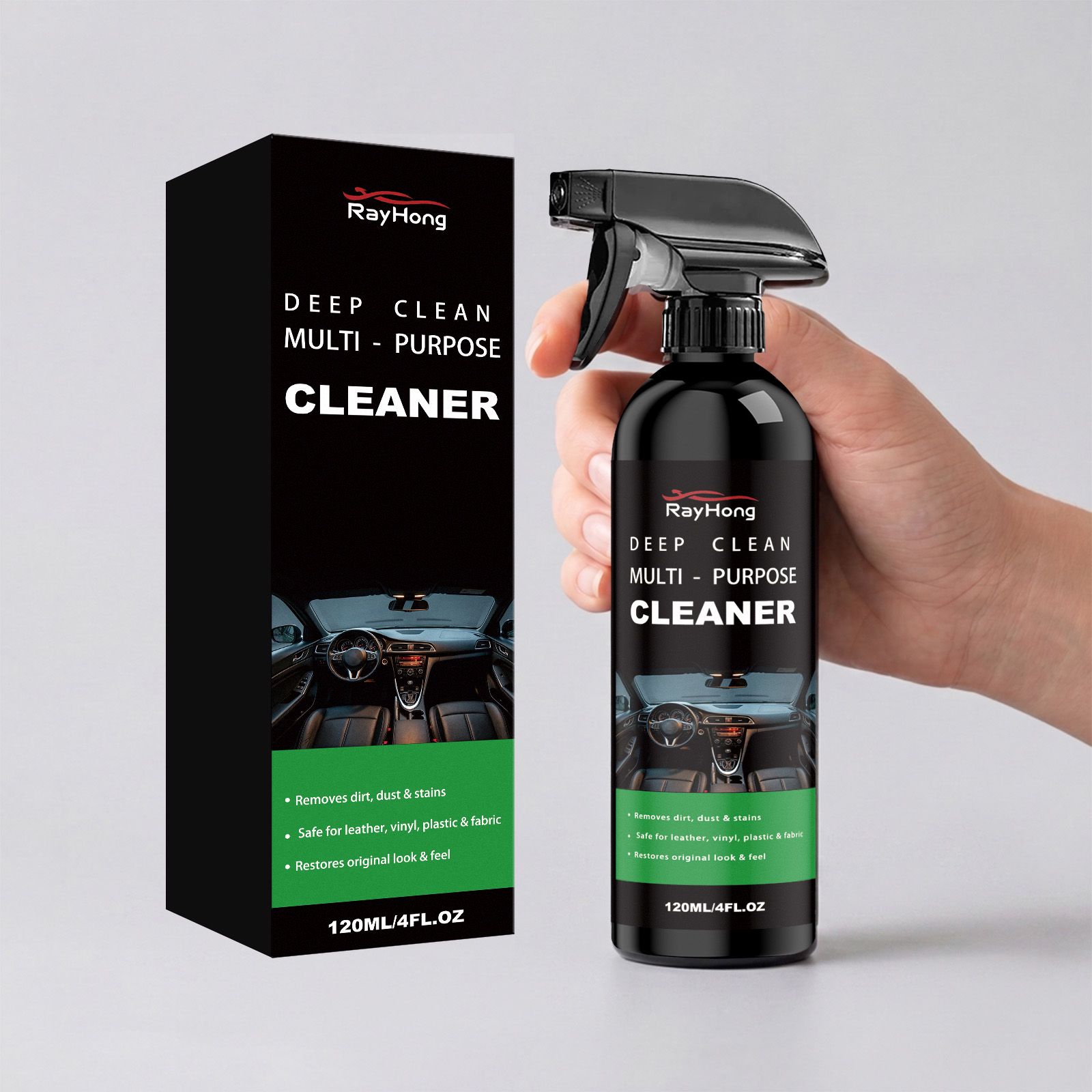 Multi Purpose Car Interior Cleaner For Leather Plastic And Fabric Surfaces