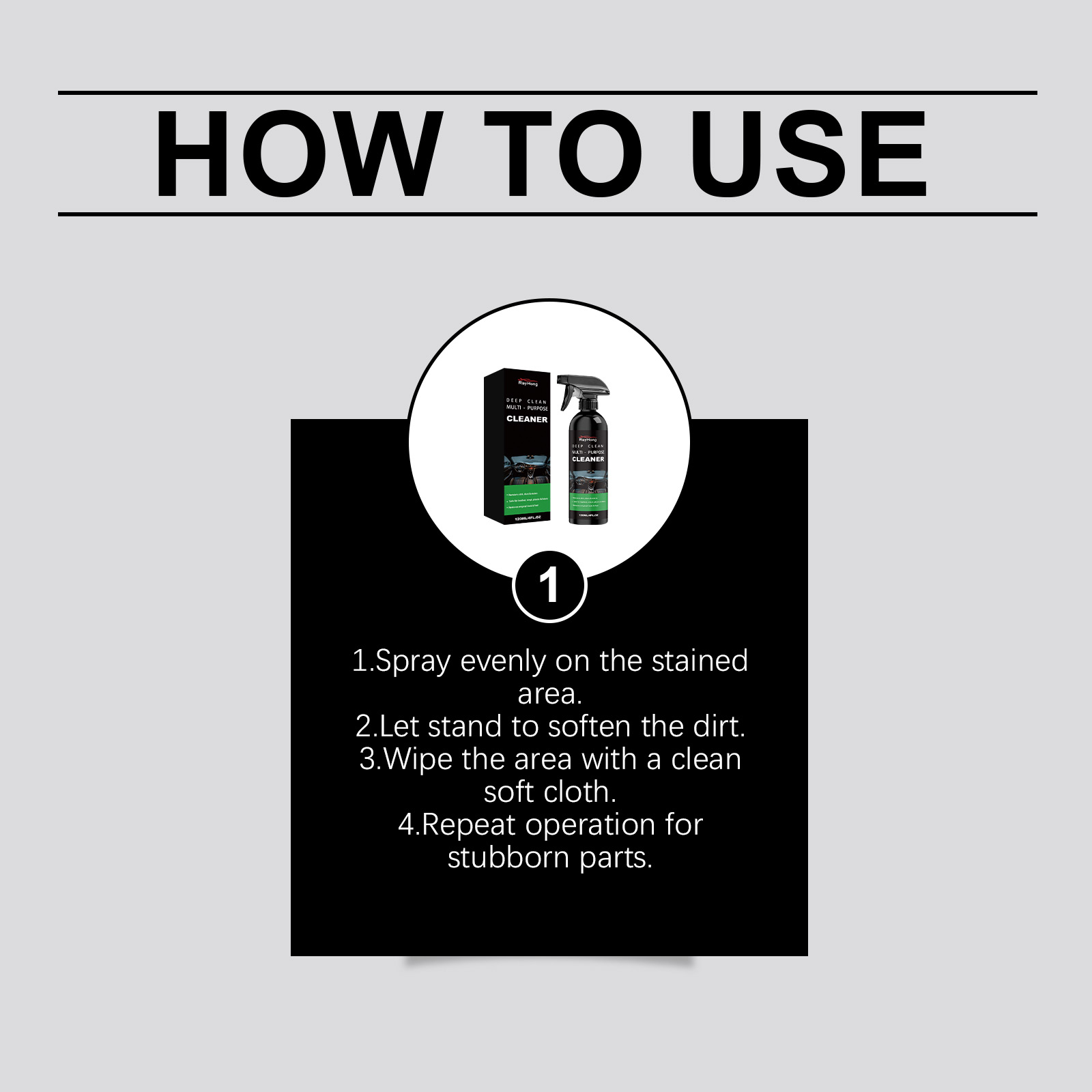 Multi Purpose Car Interior Cleaner For Leather Plastic And Fabric Surfaces