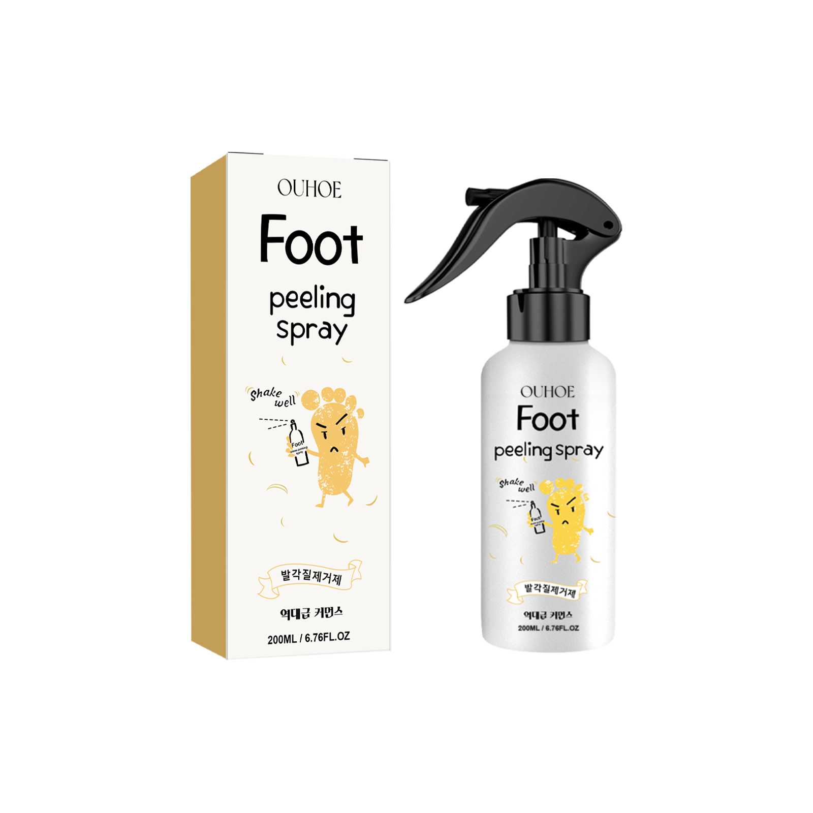 Foot Exfoliating Spray 72H Moisture Lock Callus Softener Anti Dry Crack Repair Odor Control Brightening Foot Care Liquid