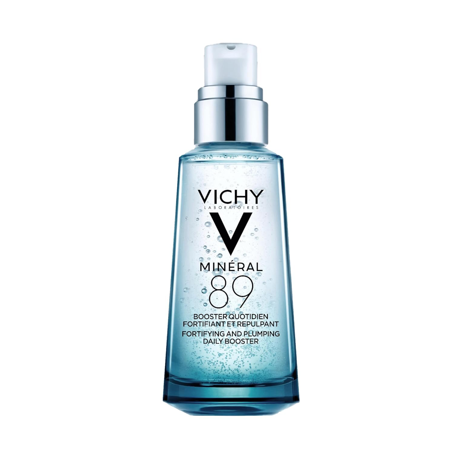 Vichy Mineral 89 Booster Pure Hyaluronic Acid Serum for Face with Polyglutamic Acid for Skin Barrier Repair Plumps Hydrates Lightweight Hydrating Serum Oil-Free