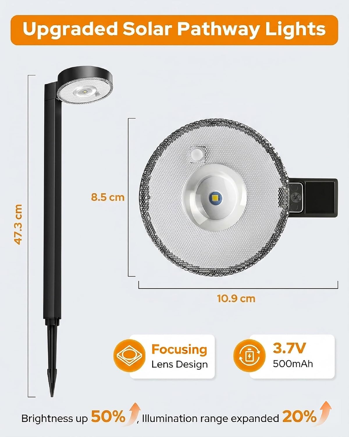 (4 pcs) Solar Lights for Outdoor Garden Solar Garden Path Lights with 3 Color Temperatures and Brighter Lens IP65 Waterproof Solar Lights for Pathway Lawn Patio Yard 