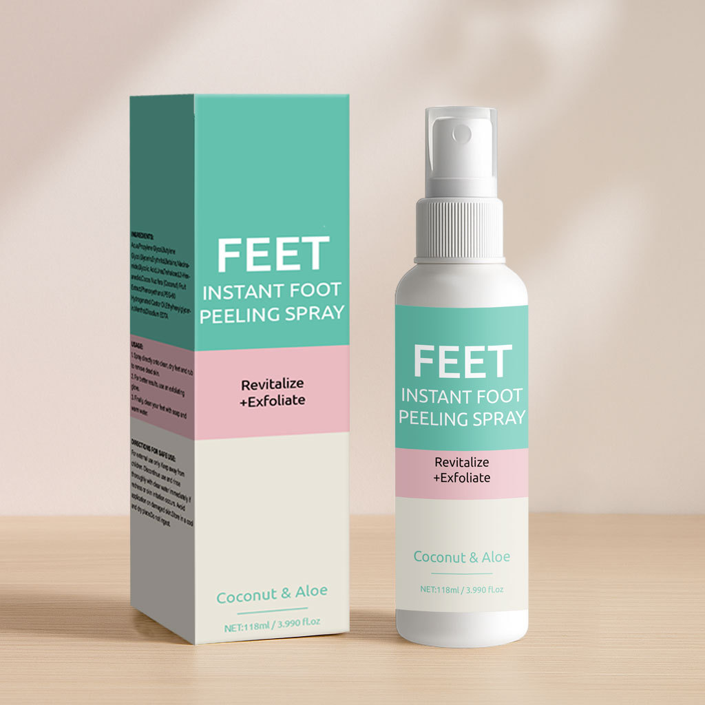 Foot Exfoliating Spray For Dead Skin Removal Softening And Smoothing Rough Feet Daily Pedicure Care 118ml