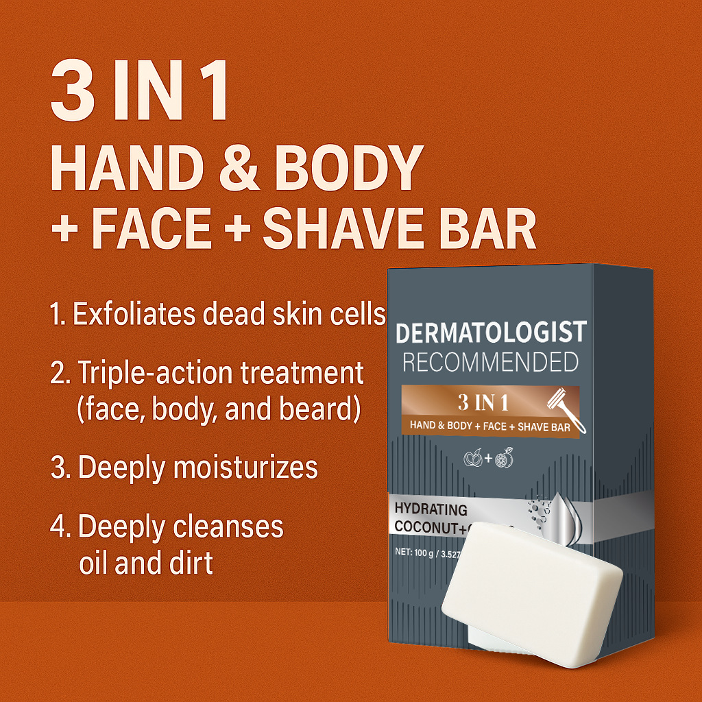 Shaving Soap Bar For Face Body And Beard Gentle Cleansing Moisturizing Daily Grooming 100g