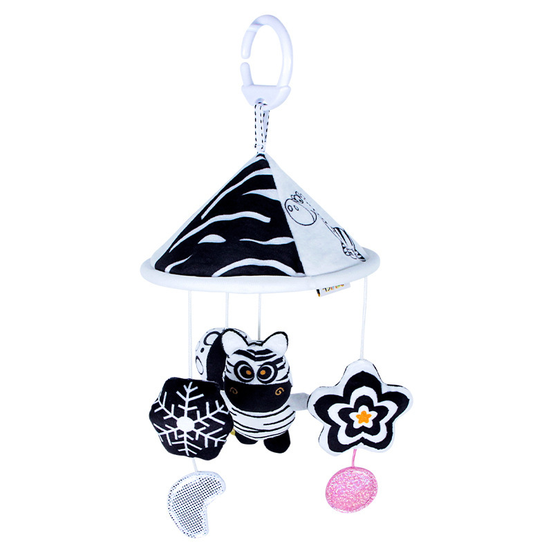 (deer) Black and White High Contrast Baby Toys Car Seat Toys for Newborn Hanging  Stroller Toy for 0 12 Months Infant Rattle Toys