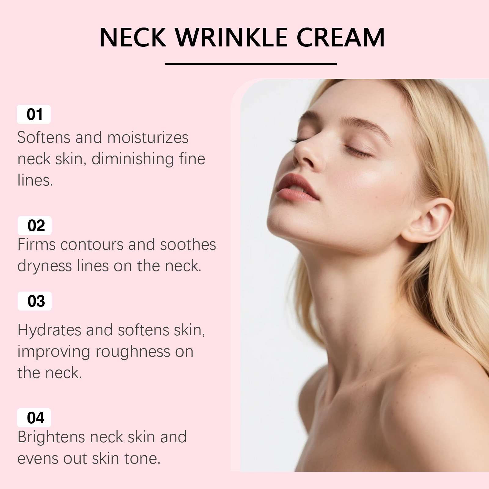Collagen Neck Cream Daily Neck Skin Smooth Soft Hydrating Delicate Moisturizing Massage Care Lotion