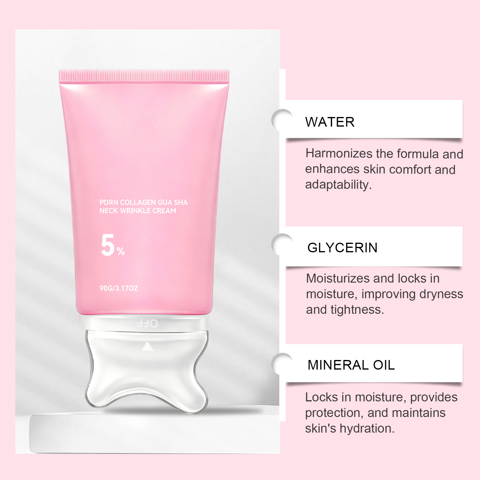 Collagen Neck Cream Daily Neck Skin Smooth Soft Hydrating Delicate Moisturizing Massage Care Lotion