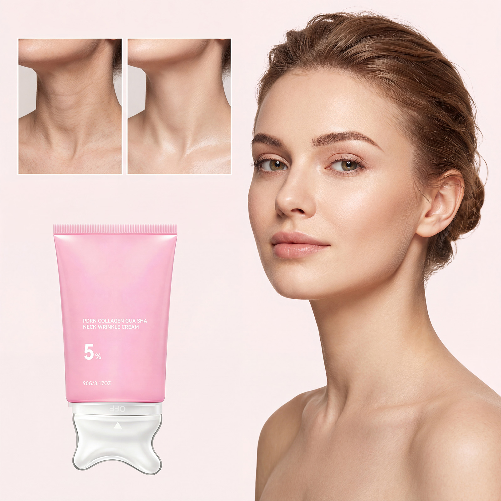 Collagen Neck Cream Daily Neck Skin Smooth Soft Hydrating Delicate Moisturizing Massage Care Lotion