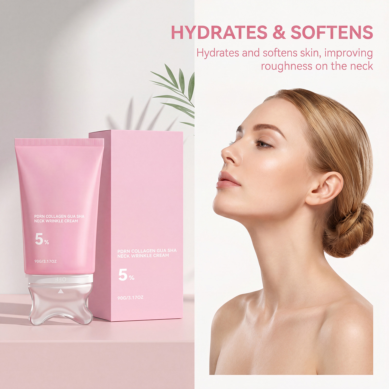 Collagen Neck Cream Daily Neck Skin Smooth Soft Hydrating Delicate Moisturizing Massage Care Lotion