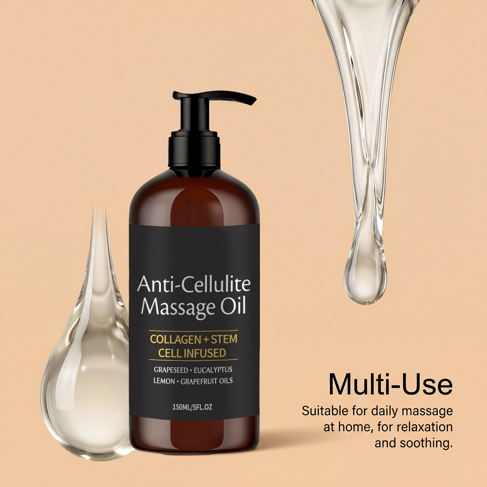 Skin Renew Massage Oil Mild Moisturizing Soft Glossy Smooth Spread Body Skin Care Treatment Essential Oil