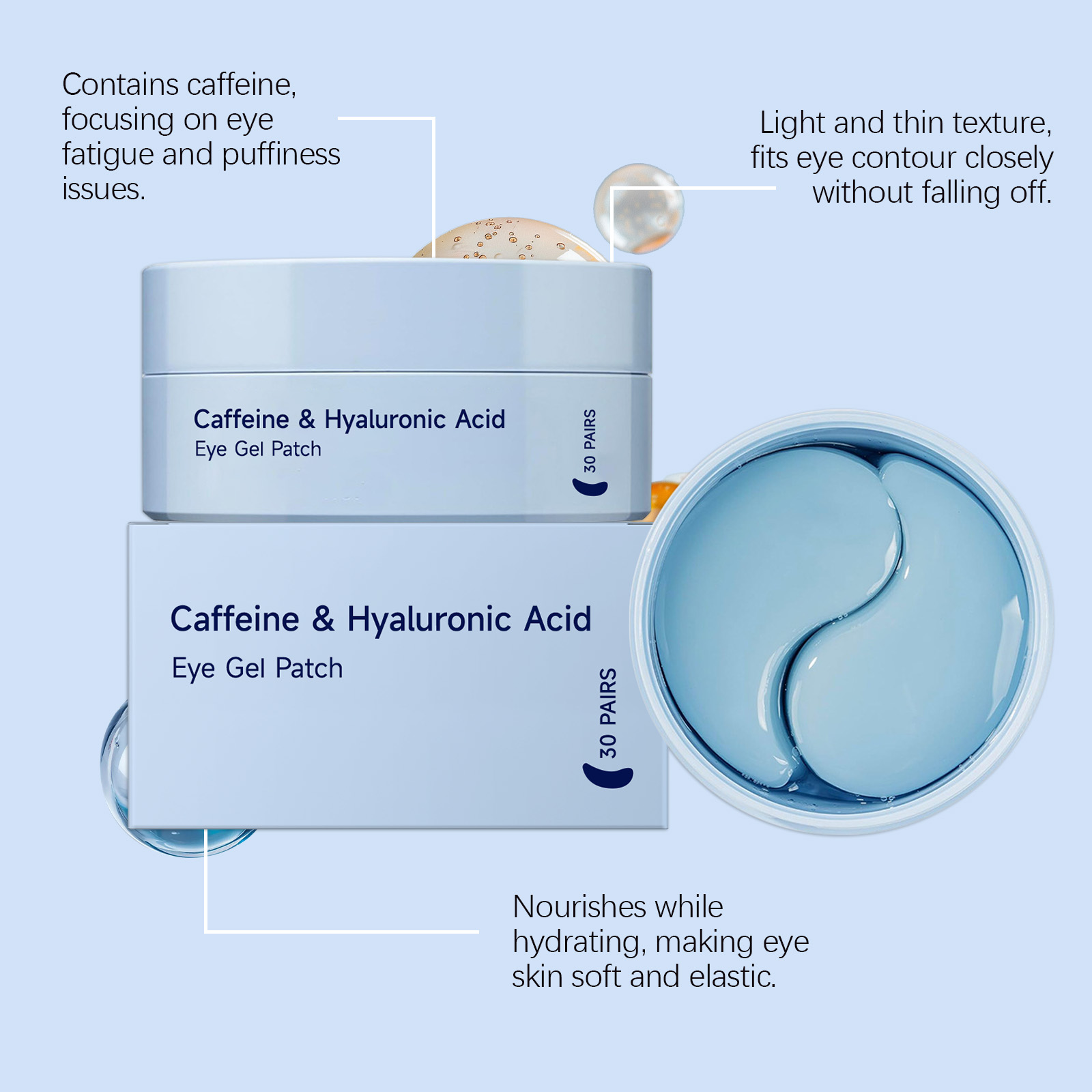 Caffeine Moisturizing Eye Mask Mild Elastic Hydrating Bright Smooth Daily Eye Skin Care