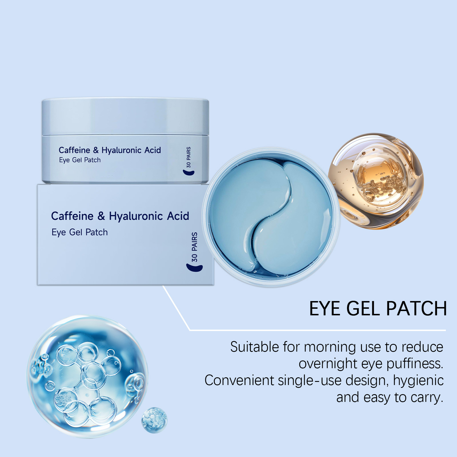 Caffeine Moisturizing Eye Mask Mild Elastic Hydrating Bright Smooth Daily Eye Skin Care