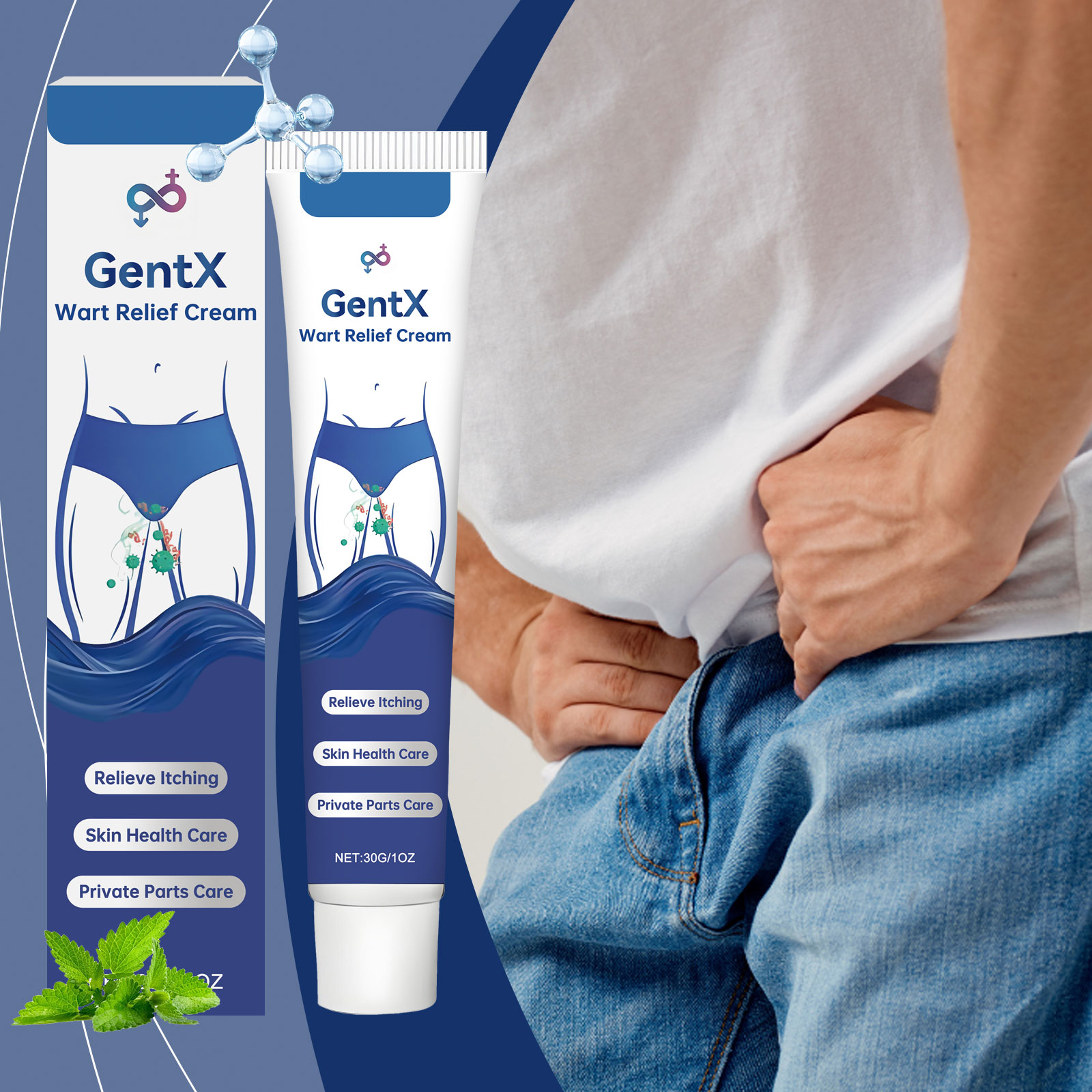 Male Care Cream Mild Nourishing Protect Comfort Daily External For Mens Body Skin Massage