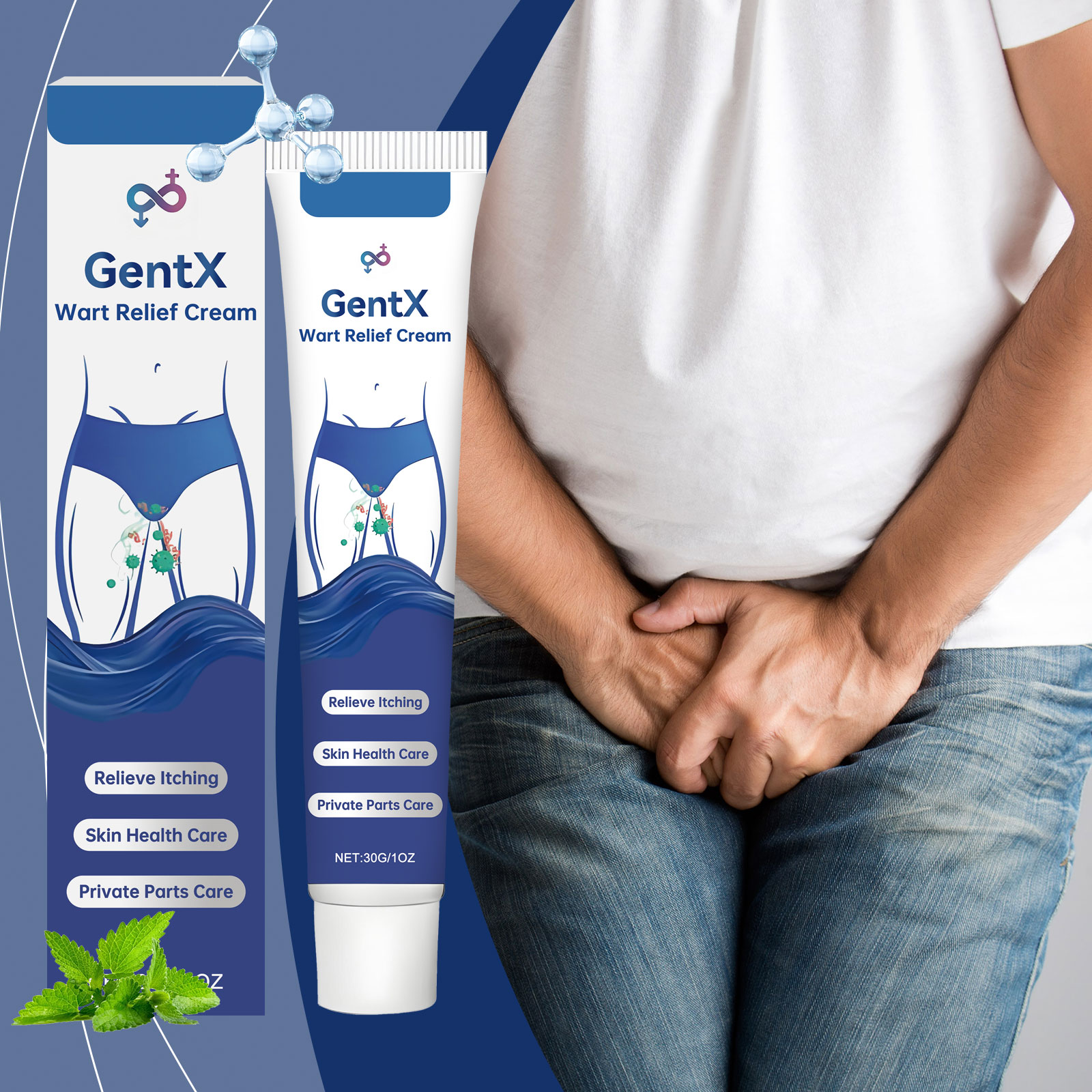 Male Care Cream Mild Nourishing Protect Comfort Daily External For Mens Body Skin Massage