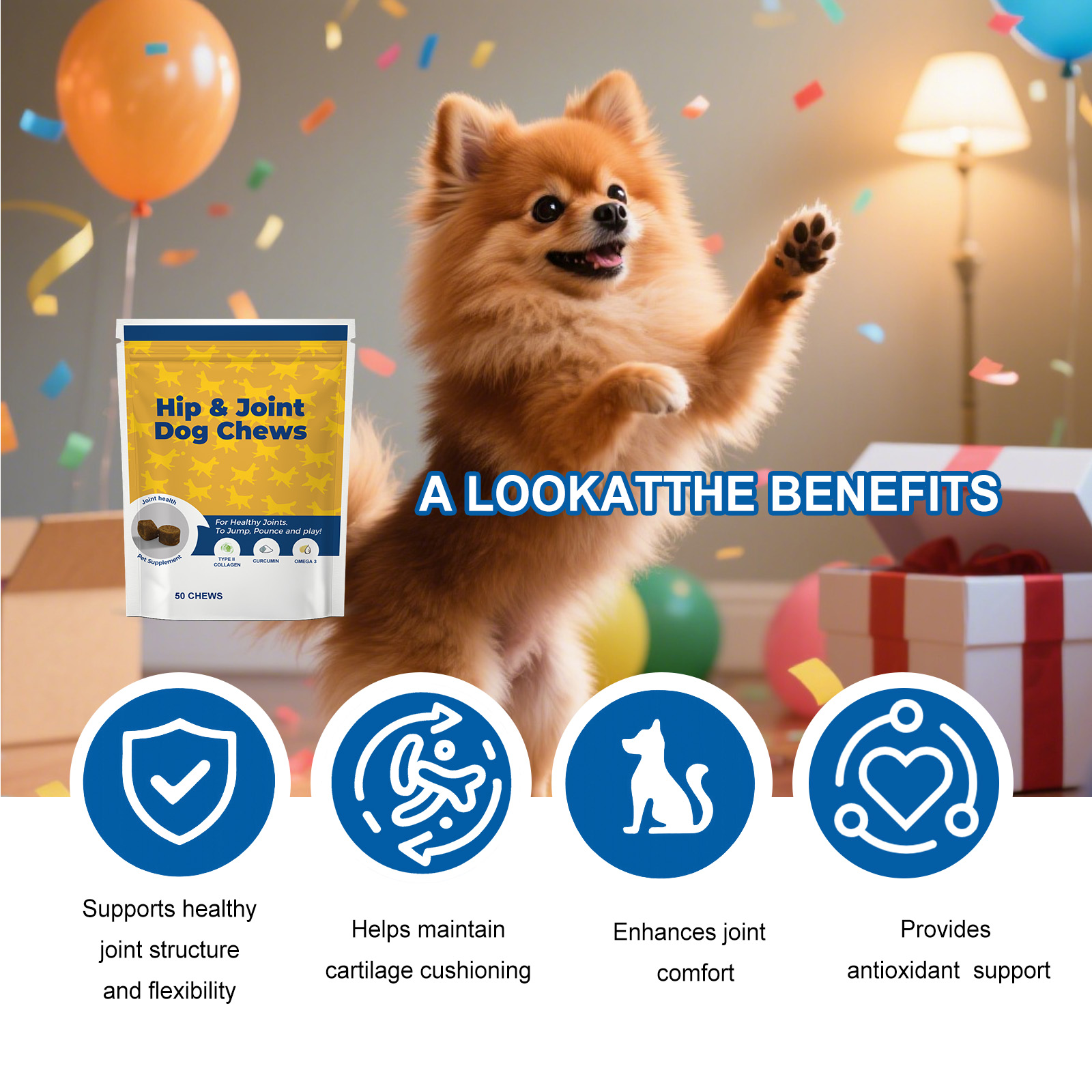 Dog Hip Joint Soft Granules Mild Gentle Comfort Joint Care Daily Maintenance Canine Joint Protection