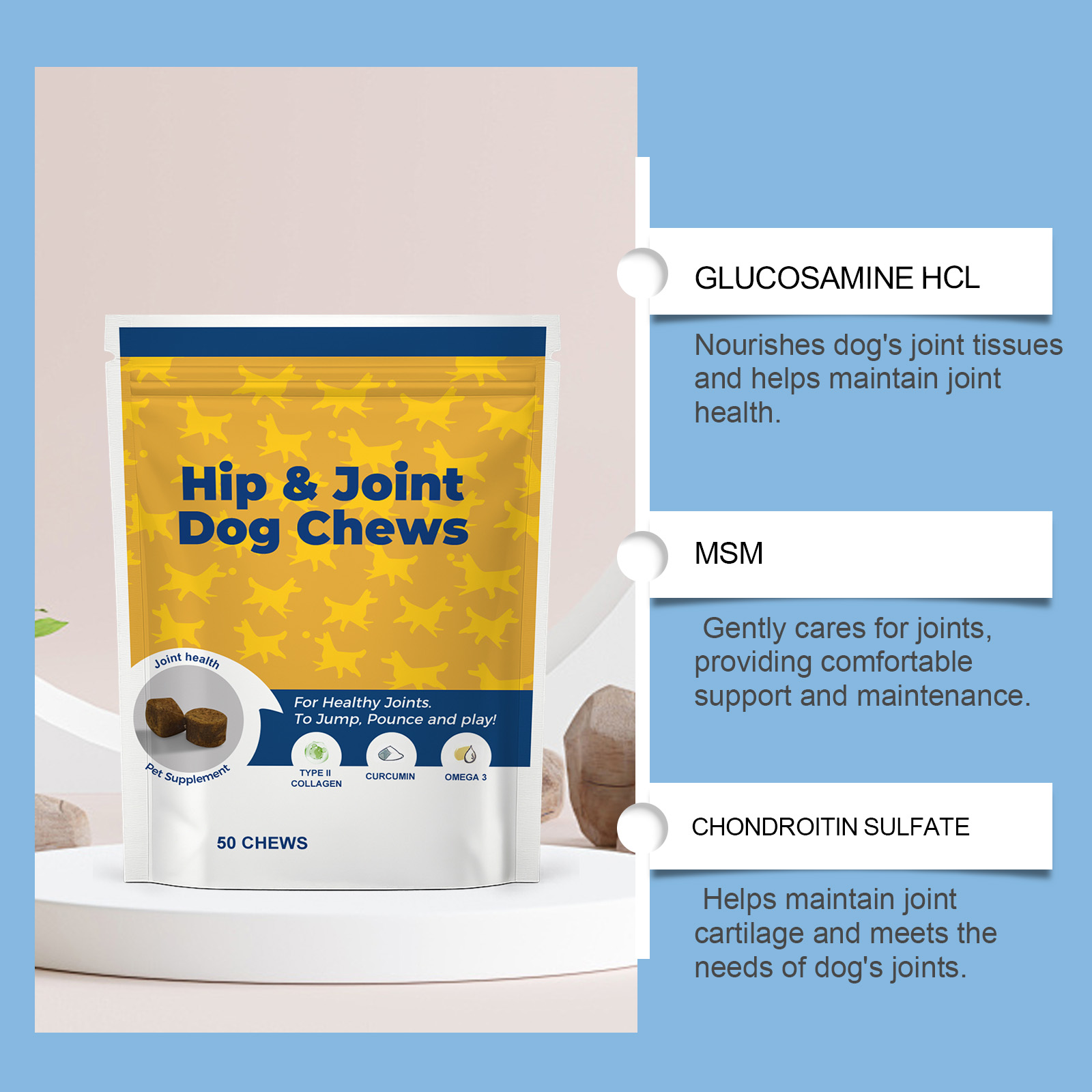Dog Hip Joint Soft Granules Mild Gentle Comfort Joint Care Daily Maintenance Canine Joint Protection