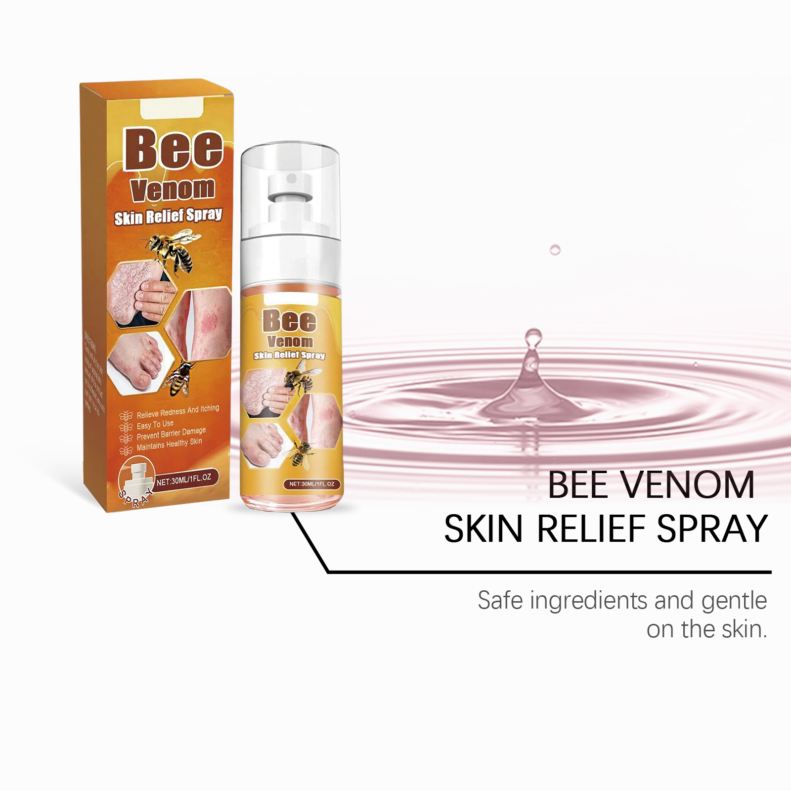 Soothe Skin Spray Soft Mild Hydrating Moisturizing Cleansing Comfort Bee Venom Care Body Complexion