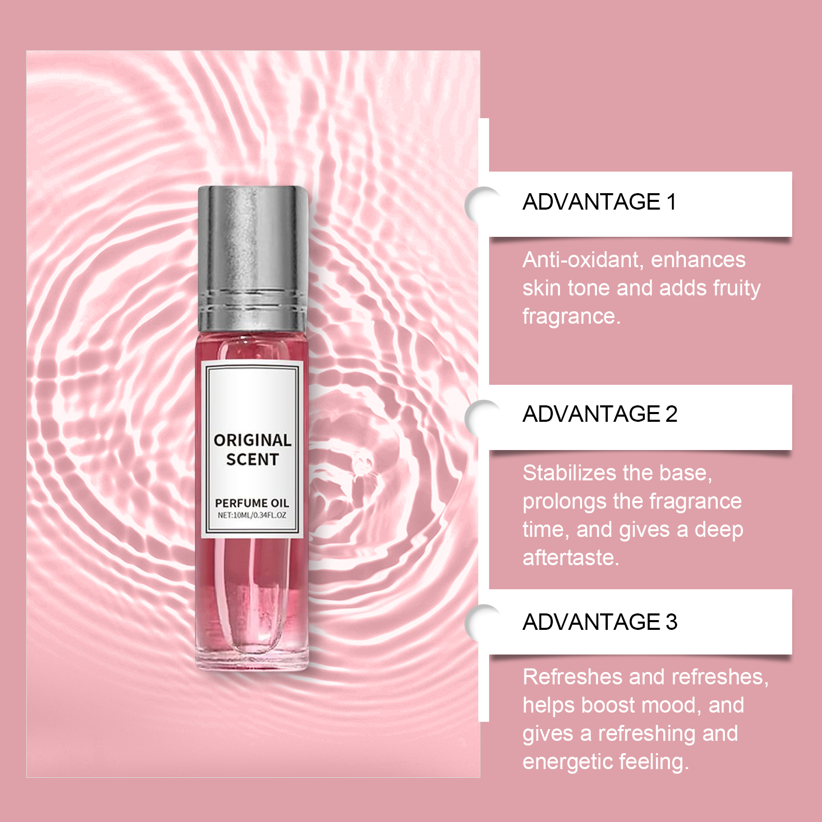 (Pomegranate) Yellow Jasmine Fragrance Water Long Last Scent Portable Niche Light Scent Fresh Atmosphere Wrist Neck Daily Use
