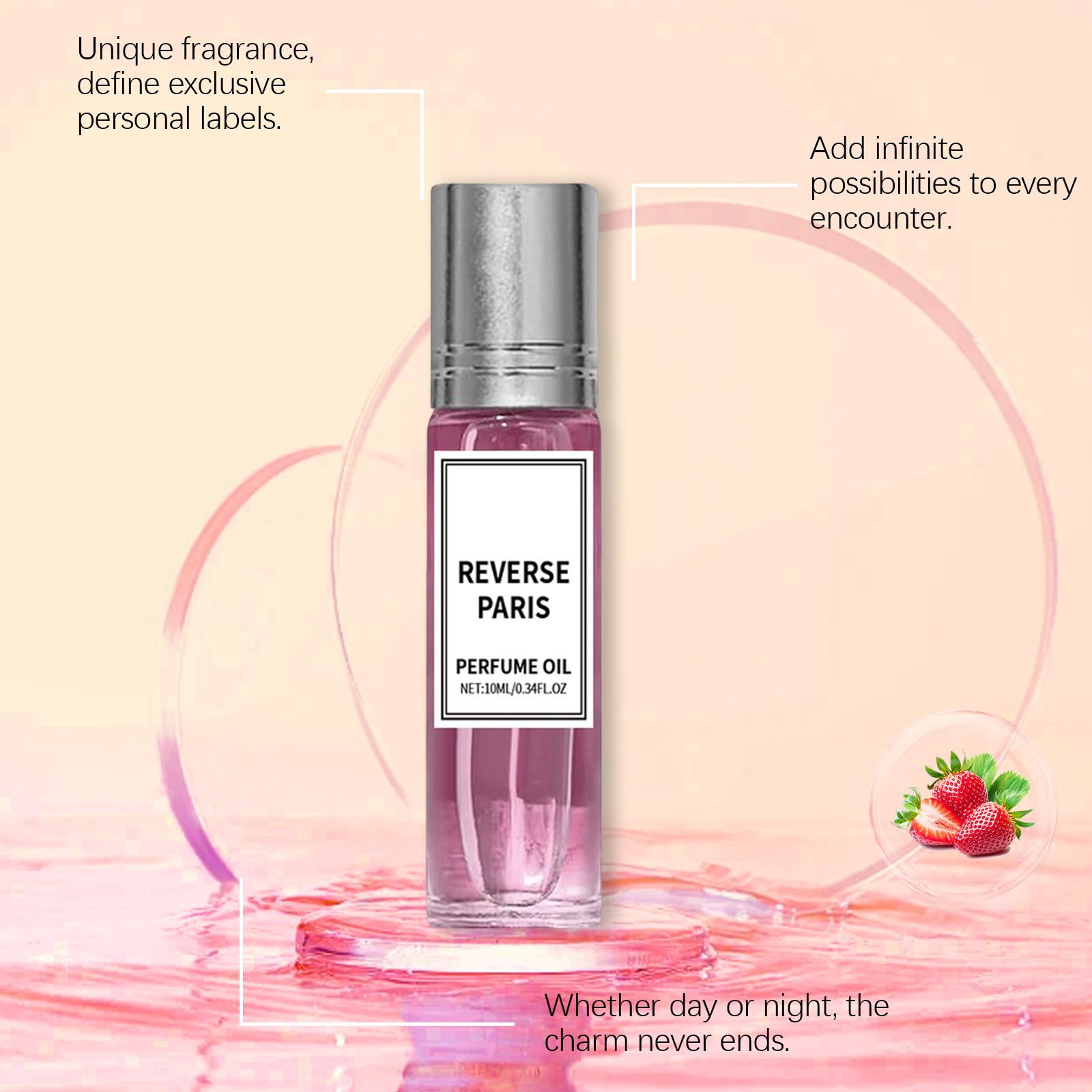 (Pomegranate) Yellow Jasmine Fragrance Water Long Last Scent Portable Niche Light Scent Fresh Atmosphere Wrist Neck Daily Use