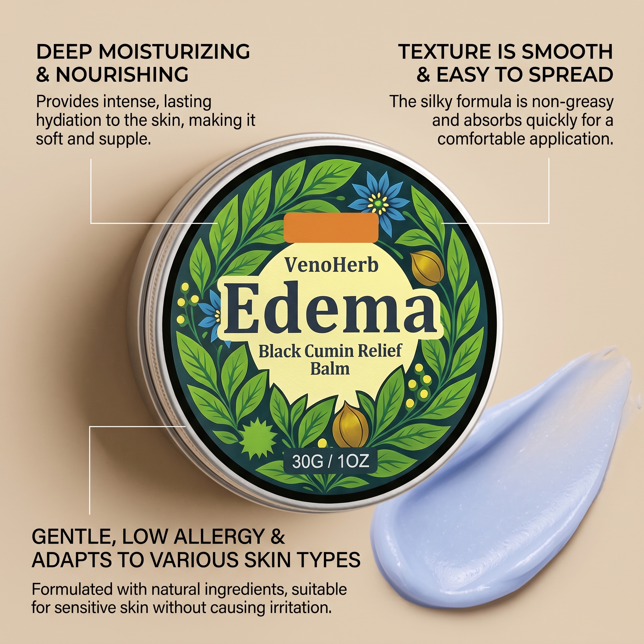 Body Care Cream Mild Silky Smooth Tender Refreshing Comfort Skin Daily Apply Massage