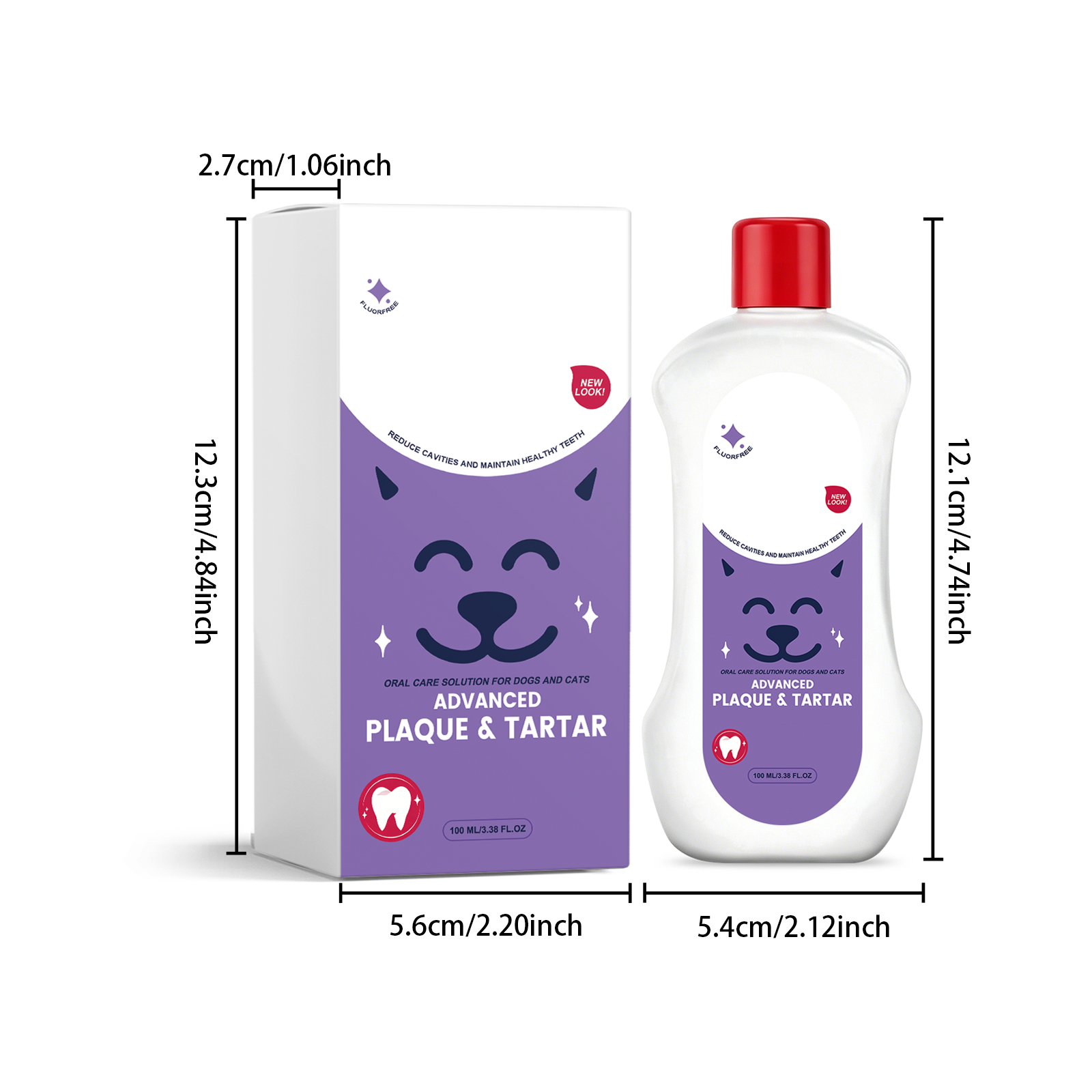 Pet Oral Care Liquid Mild Formula Mint Fragrance Gum Protection Bad Breath Removal Daily Cleansing