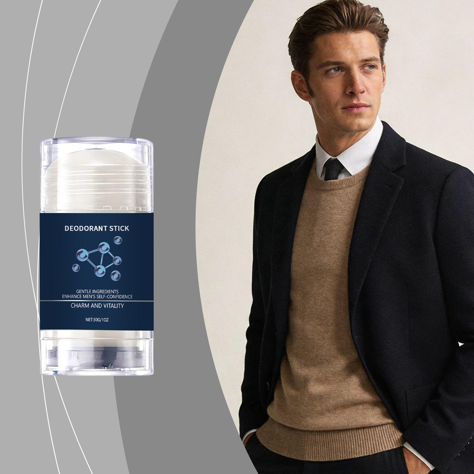 Men Solid Fragrance Stick Fresh Longlasting Portable Natural Pleasant Show Confident Charm Daily Carry Use